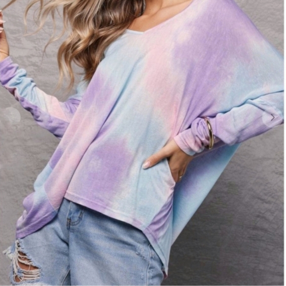 Tie dye long sleeve top - Picture 3 of 12